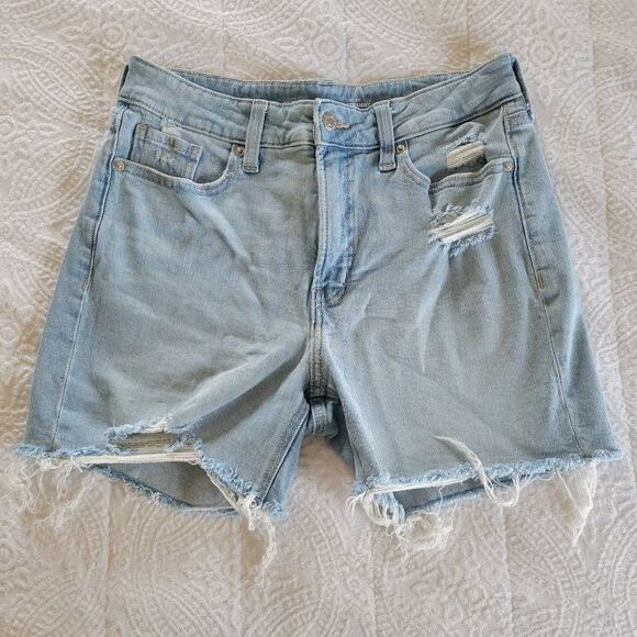 Old Navy High Rise OG Straight Cut Off Shorts 6 Light Wash - Picture 1 of 5